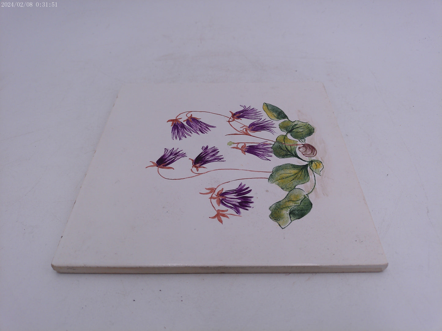Vintage Floral Design Tile