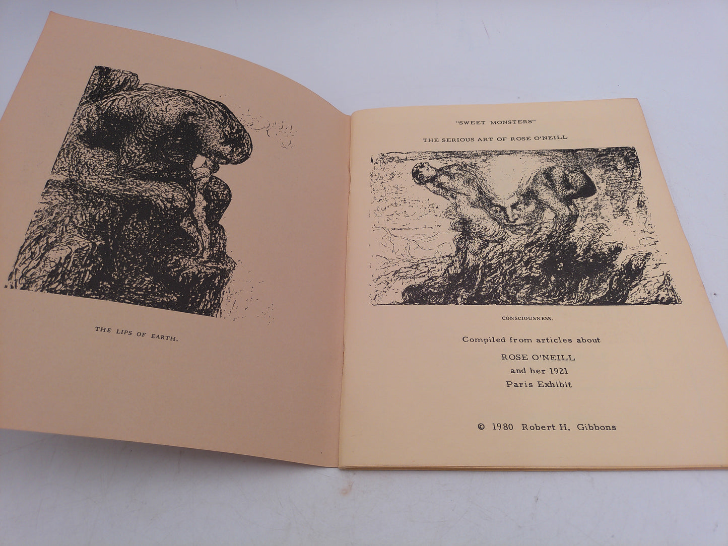 Book art by Rose O'Neill called Sweet Monsters