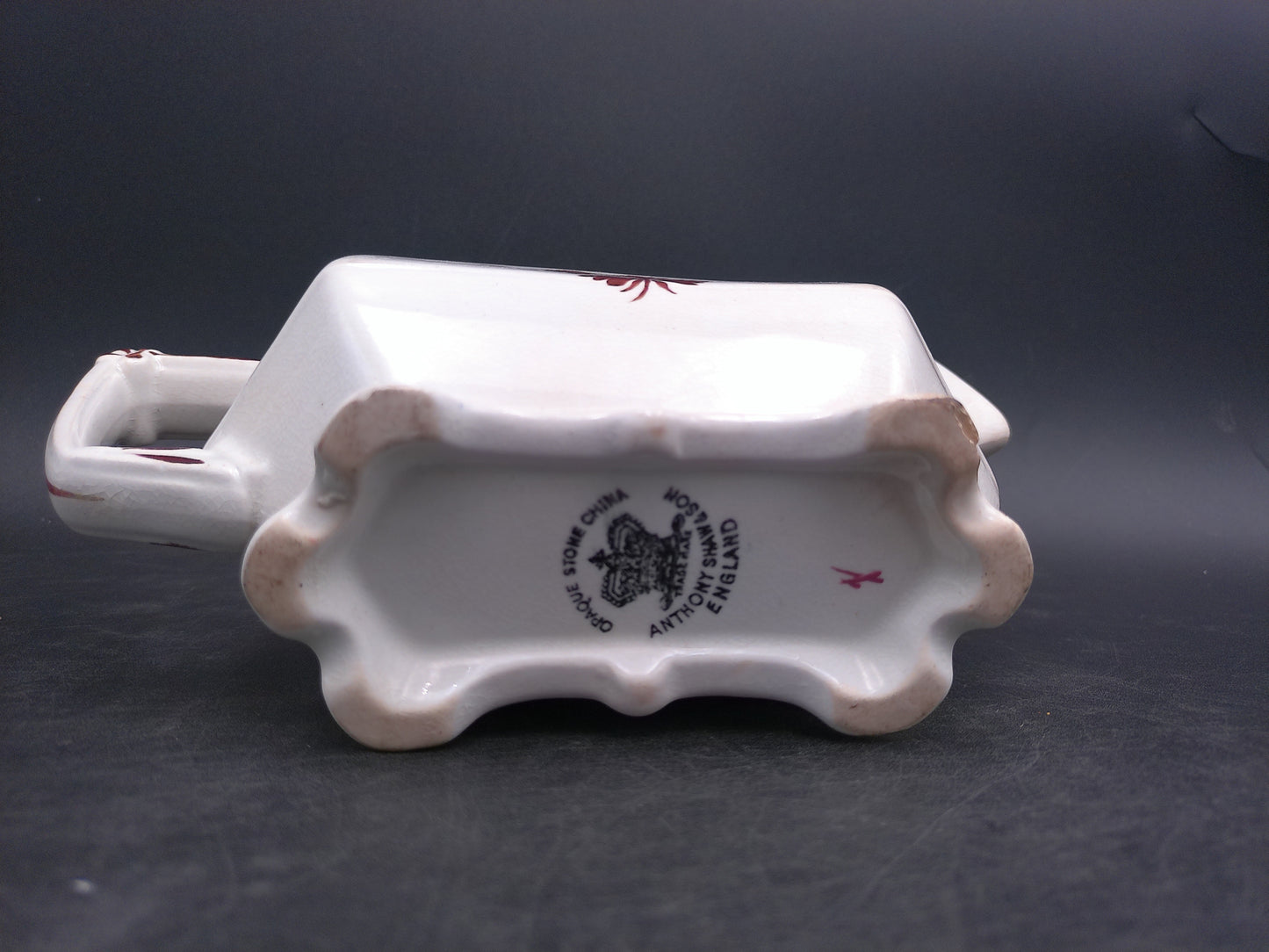 Grindley and Co. Royal Stone China Tea Leaf Gravy Boat Vintage