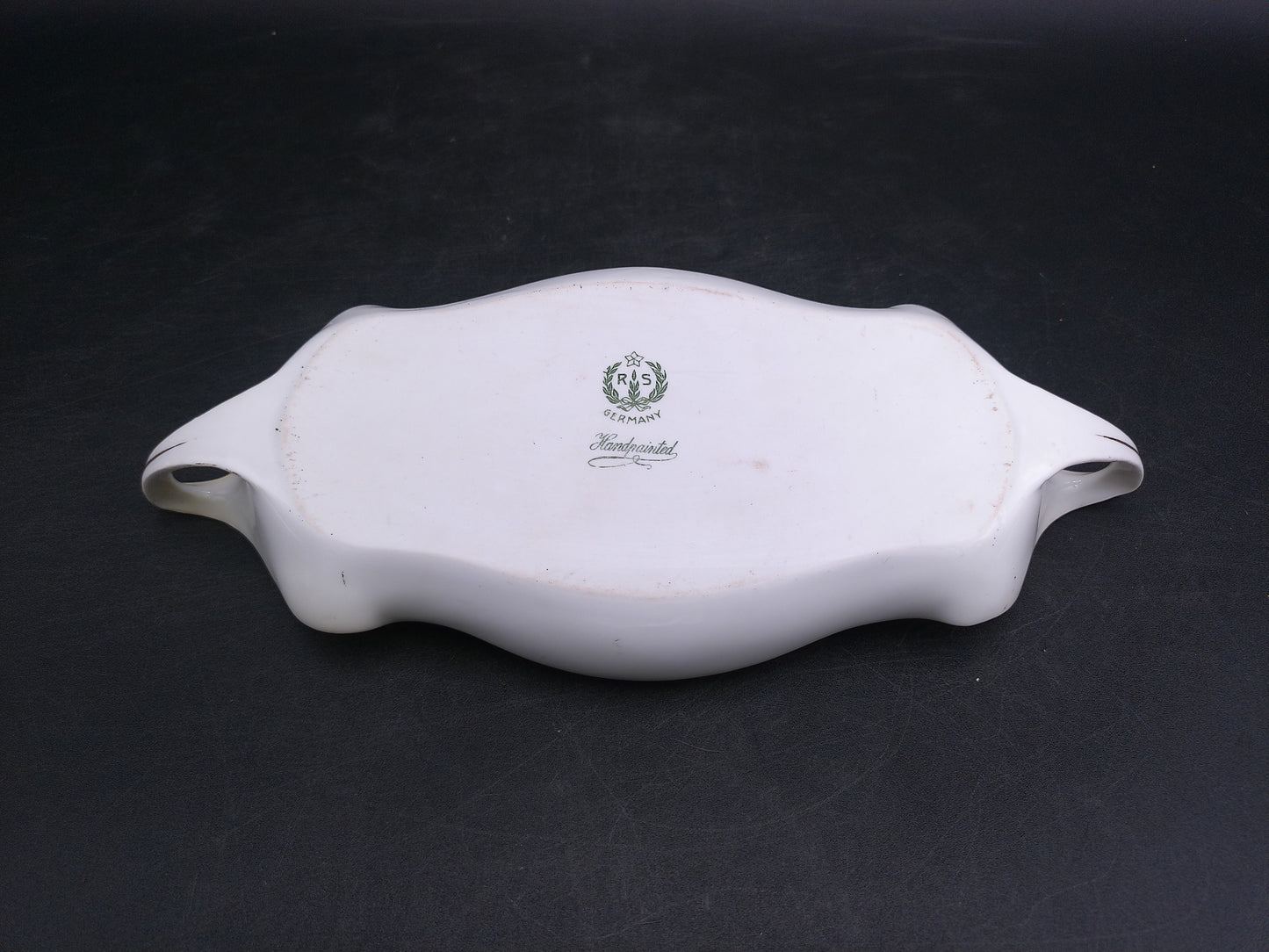 RS Germany Hand Painted Serving Platter Dish Gold Rim
