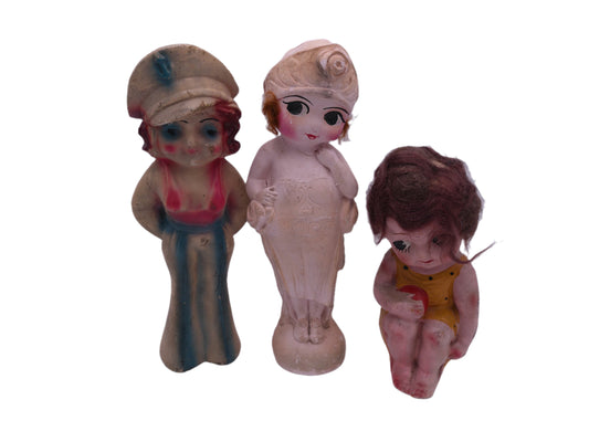 Kewpie Vintage Carnival Dolls lot of 3 Vintage