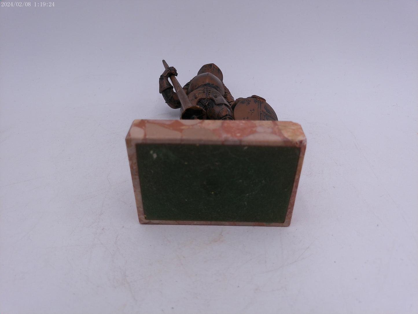 Medieval Knight Suit Armor Statue Shield Joust   on Marble base