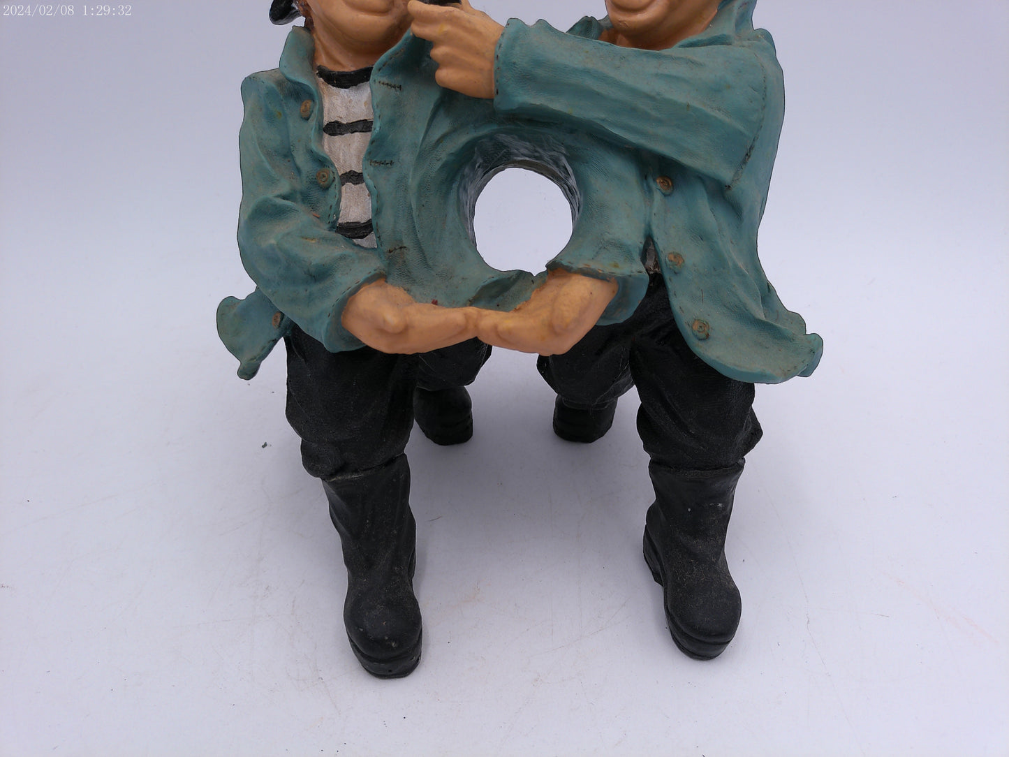 Nautical 2 Men Sailors Poly resin wine bottle holder