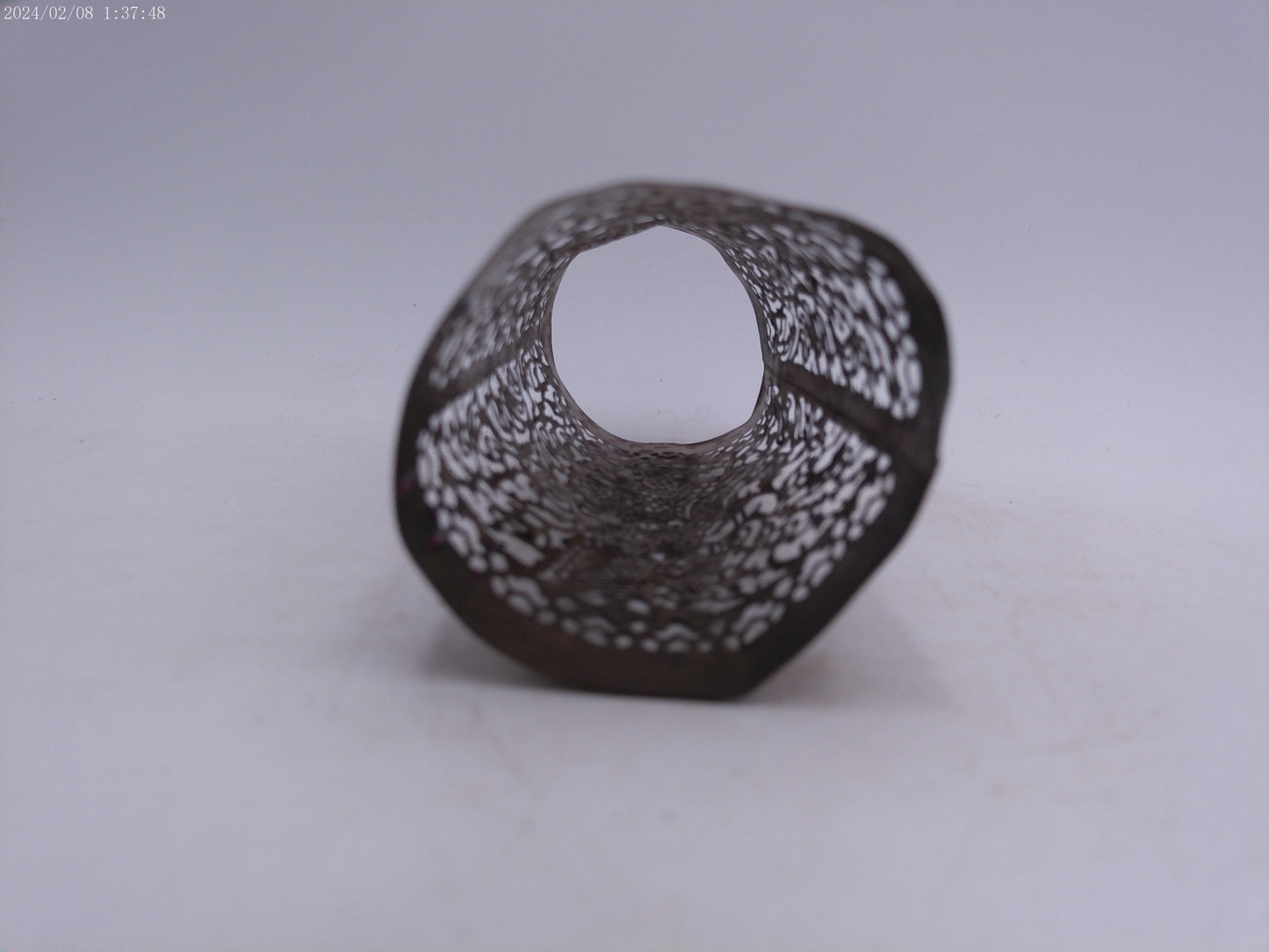 Vintage Ornate Thin Metal Candle Holder Cover