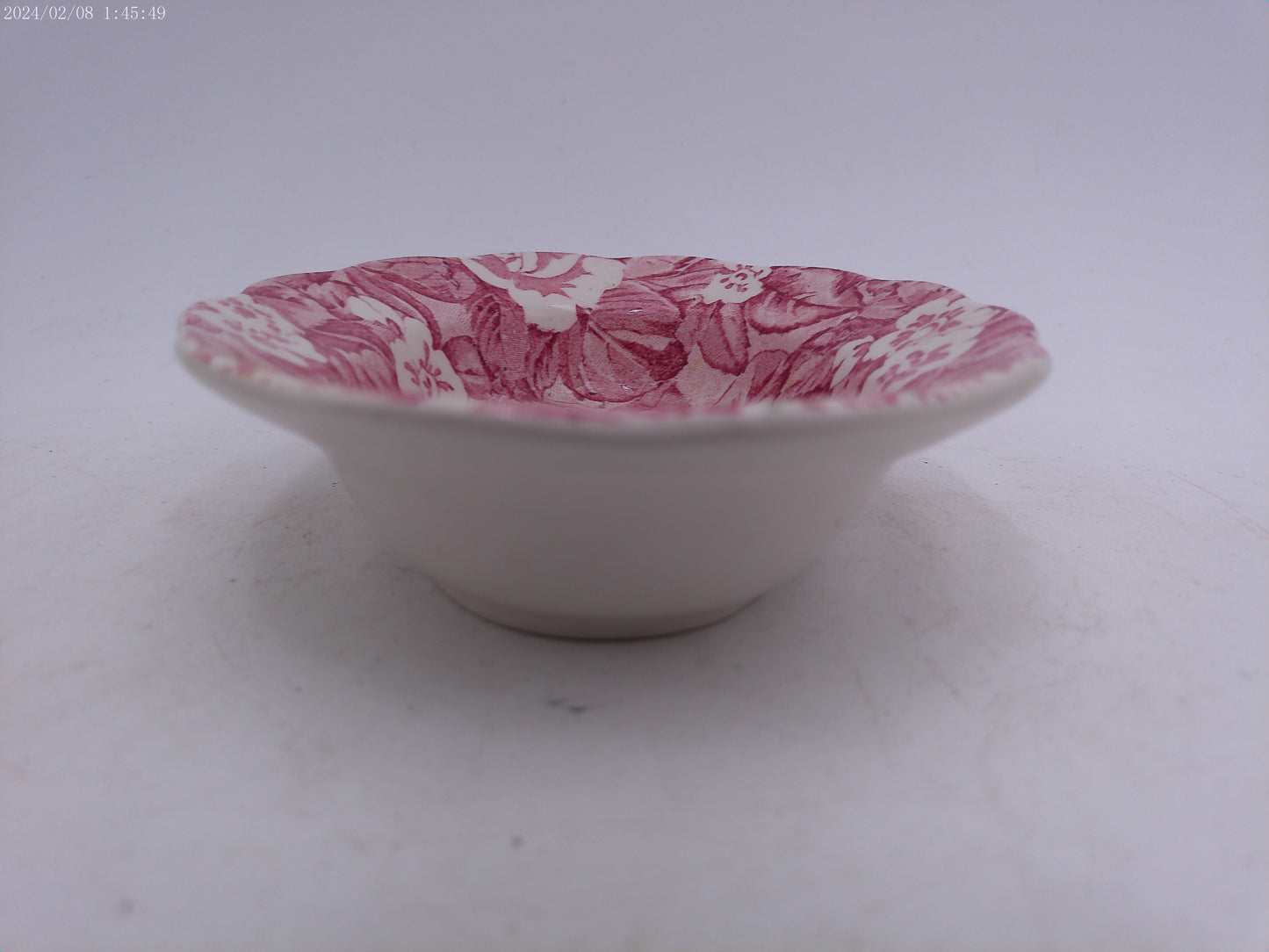 Vintage Pink Victorian Chintz Soap Dish by Burgess and Leigh, Staffordshire, England