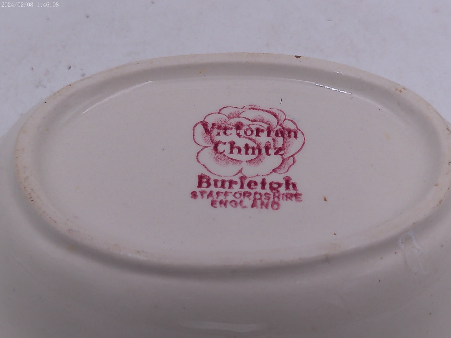 Vintage Pink Victorian Chintz Soap Dish by Burgess and Leigh, Staffordshire, England