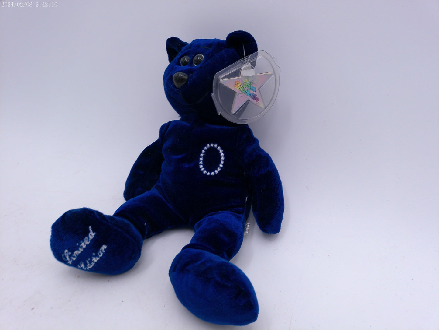 Jackie VIP I Plush Bear 1999 Limited Edition Jacqueline Onassis Kennedy Bear Classic Collecticritters Blue Bear