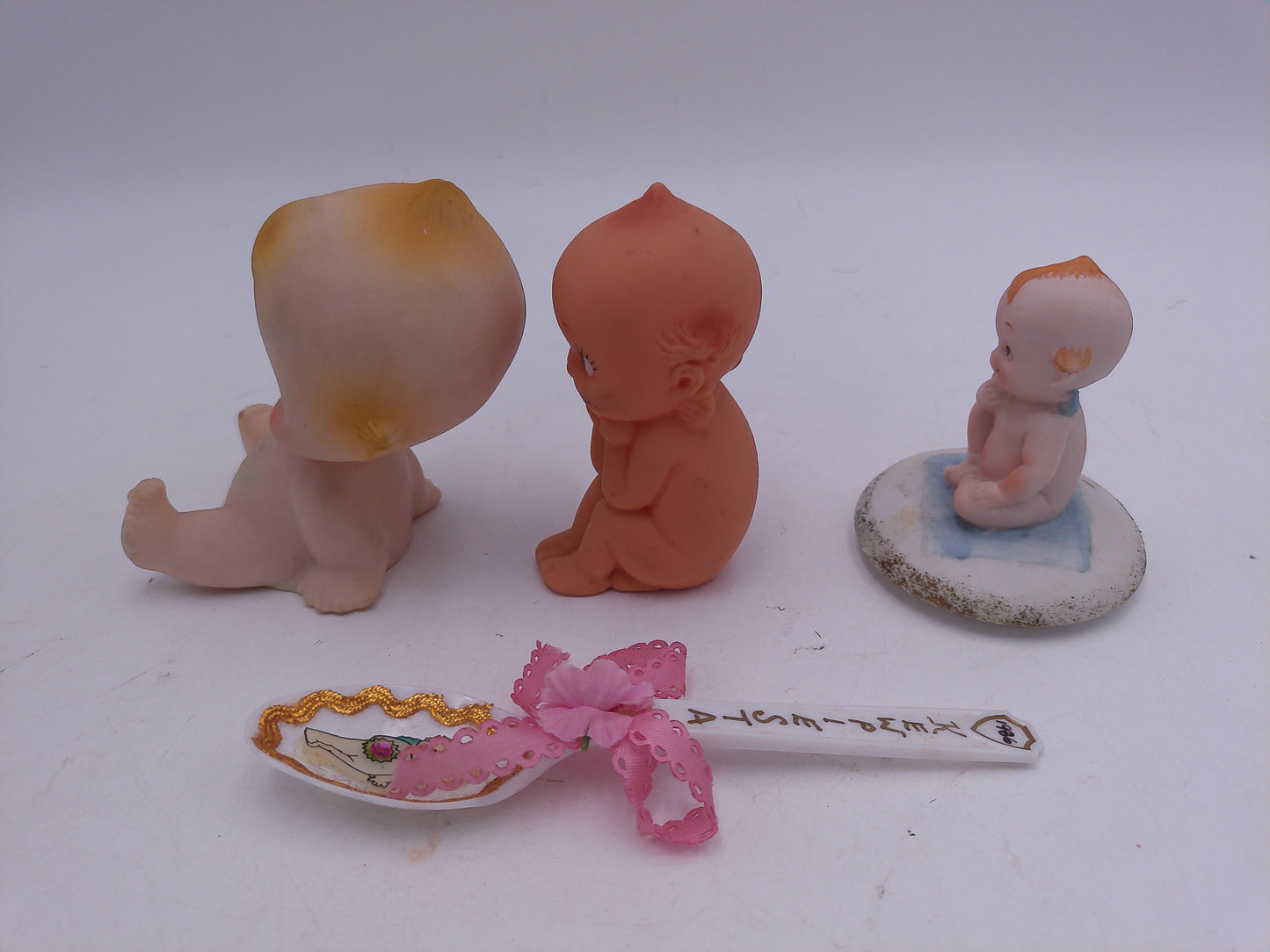 Kewpie 3 Dolls and Spoon Vintage