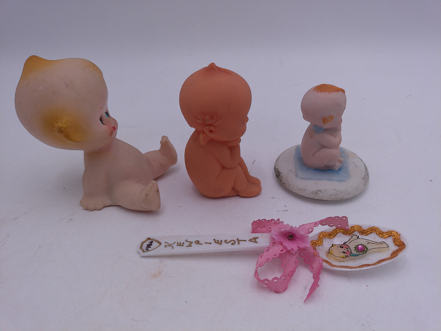 Kewpie 3 Dolls and Spoon Vintage