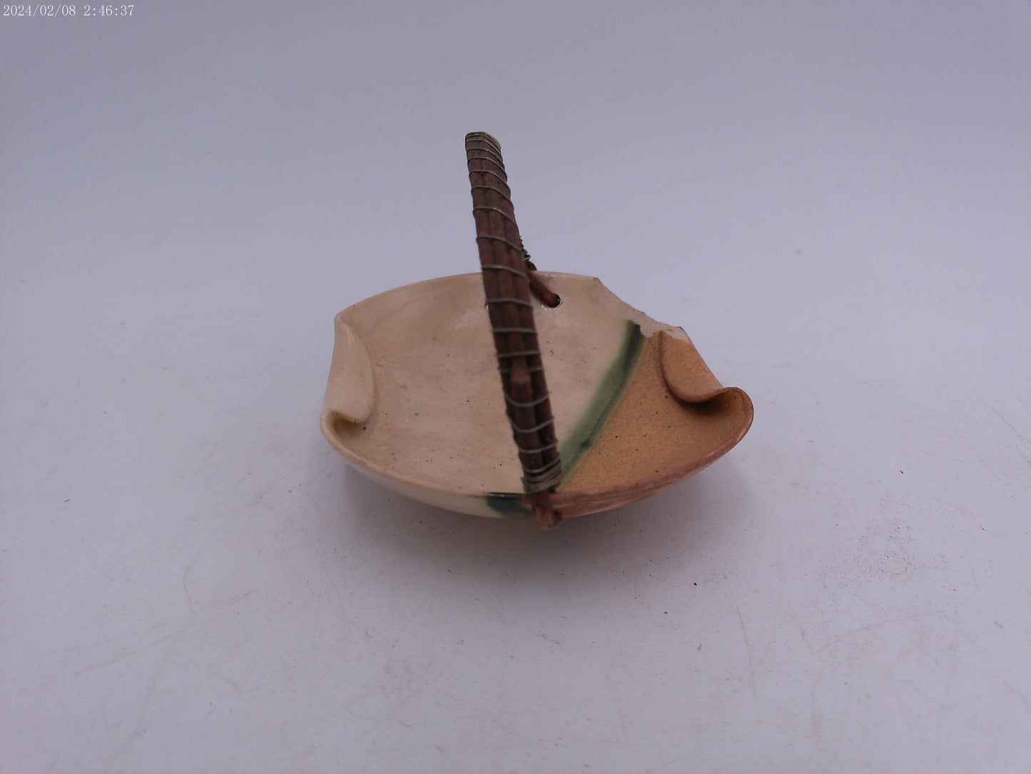 Vintage Ceramic Pottery Basket
