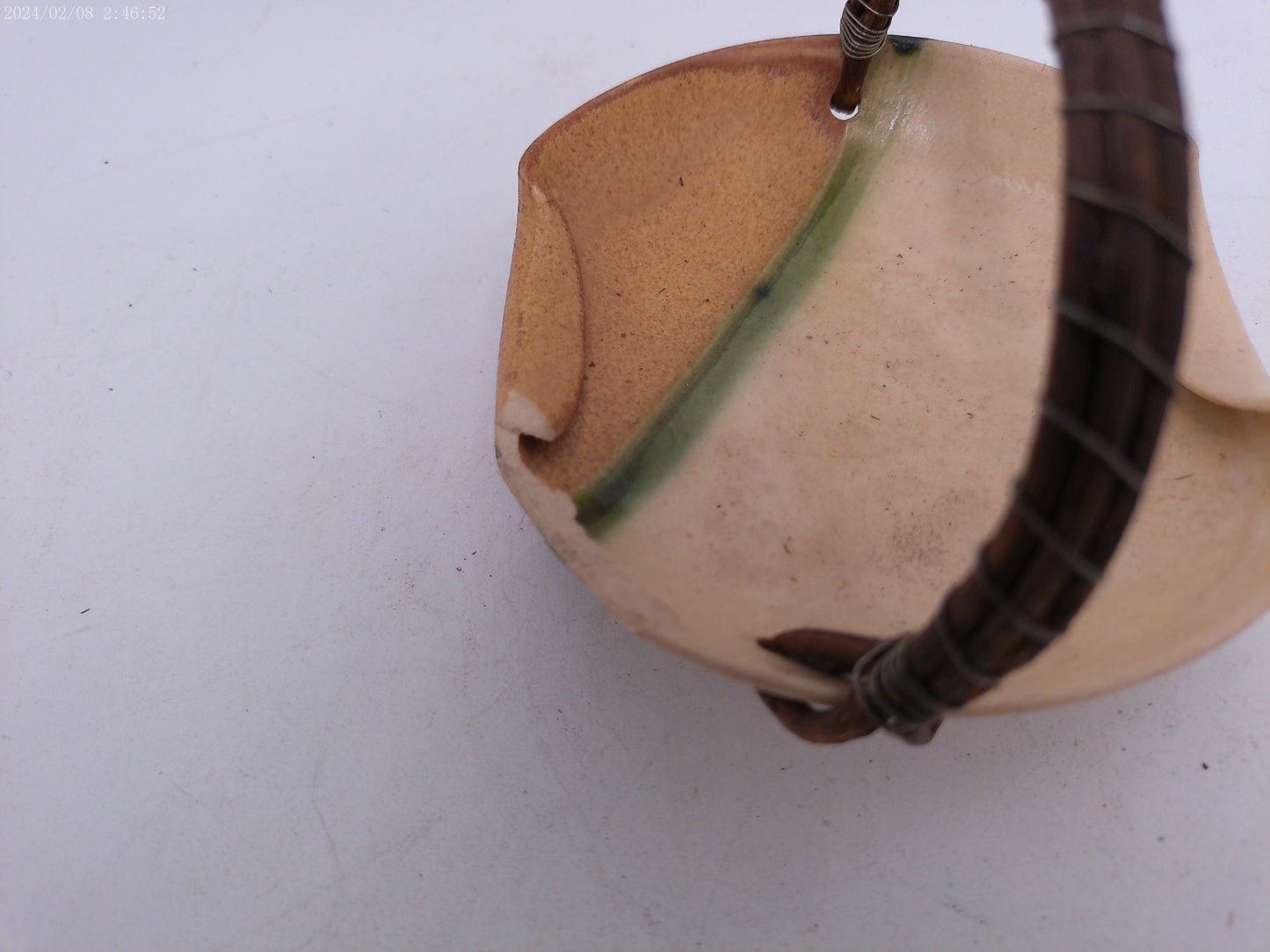 Vintage Ceramic Pottery Basket