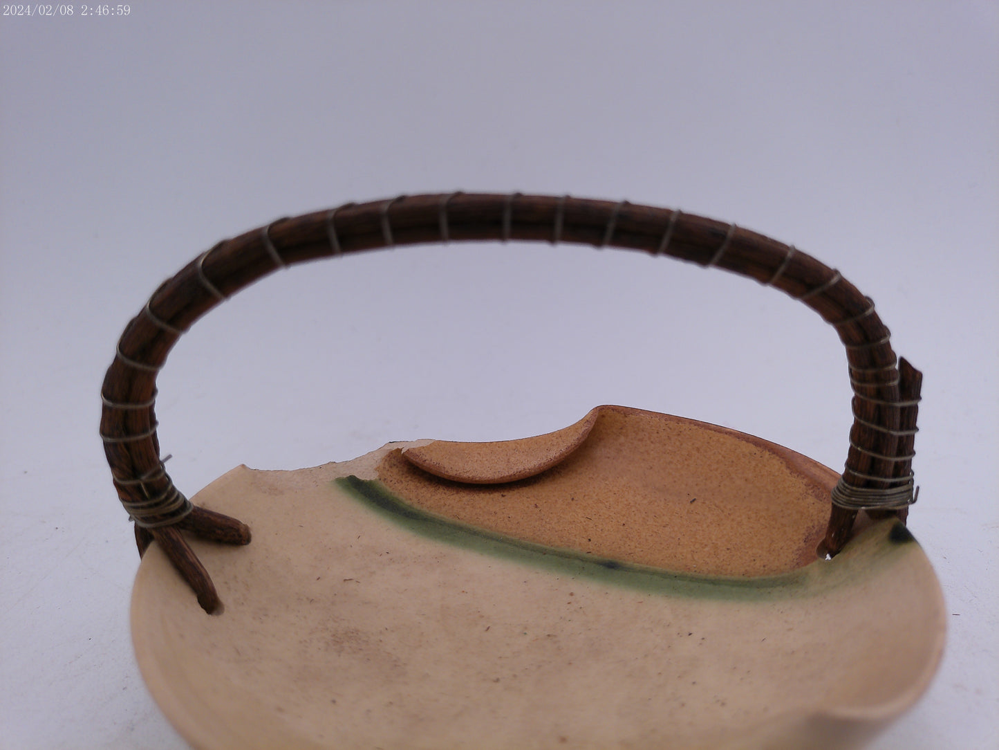 Vintage Ceramic Pottery Basket