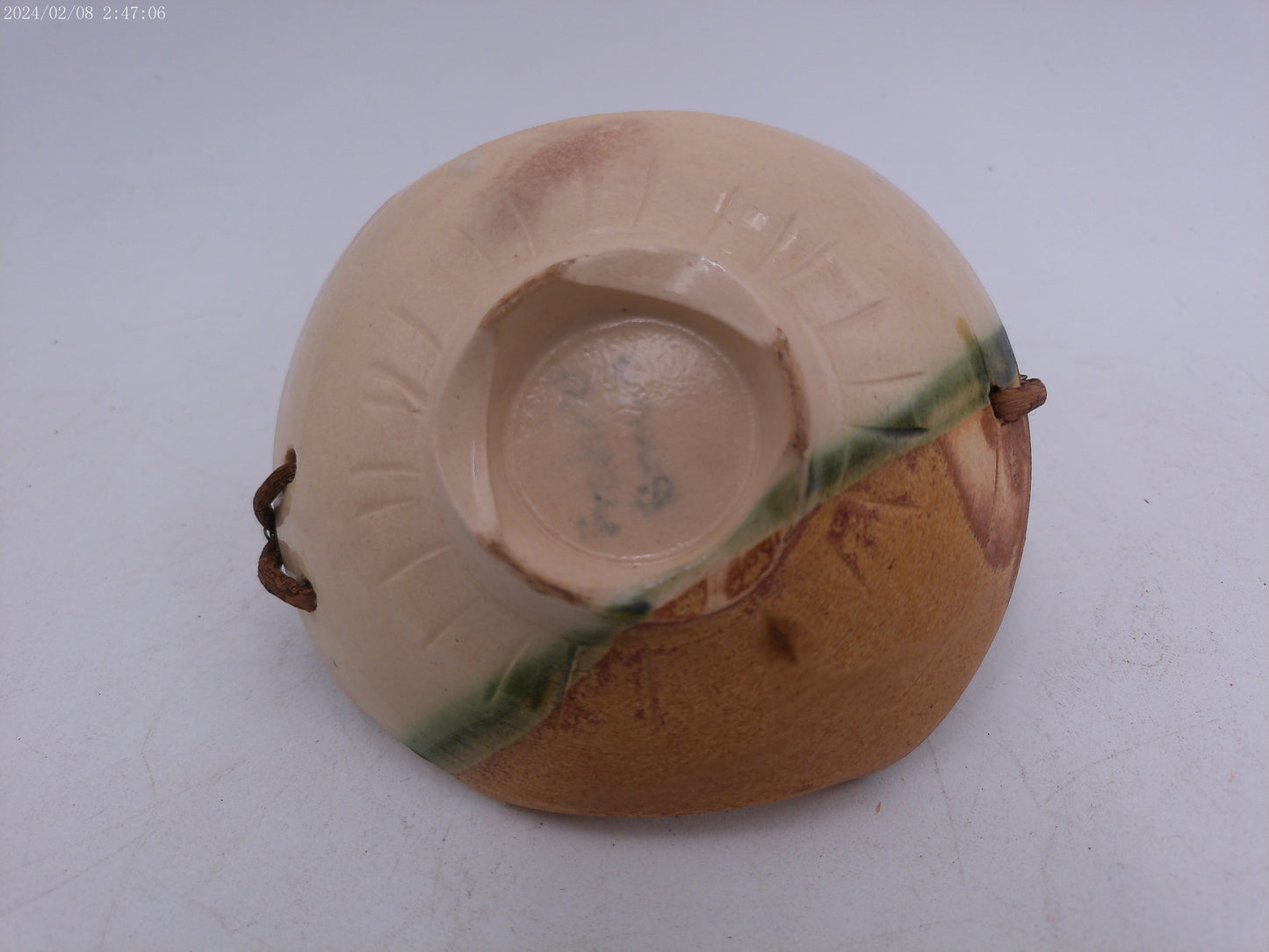 Vintage Ceramic Pottery Basket