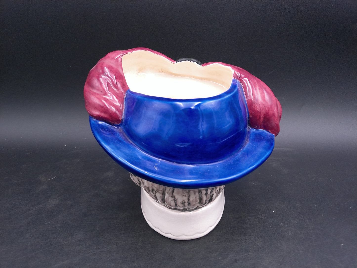 Henry Vlll Head Planter Vase 1980s Vintage Hand Painted