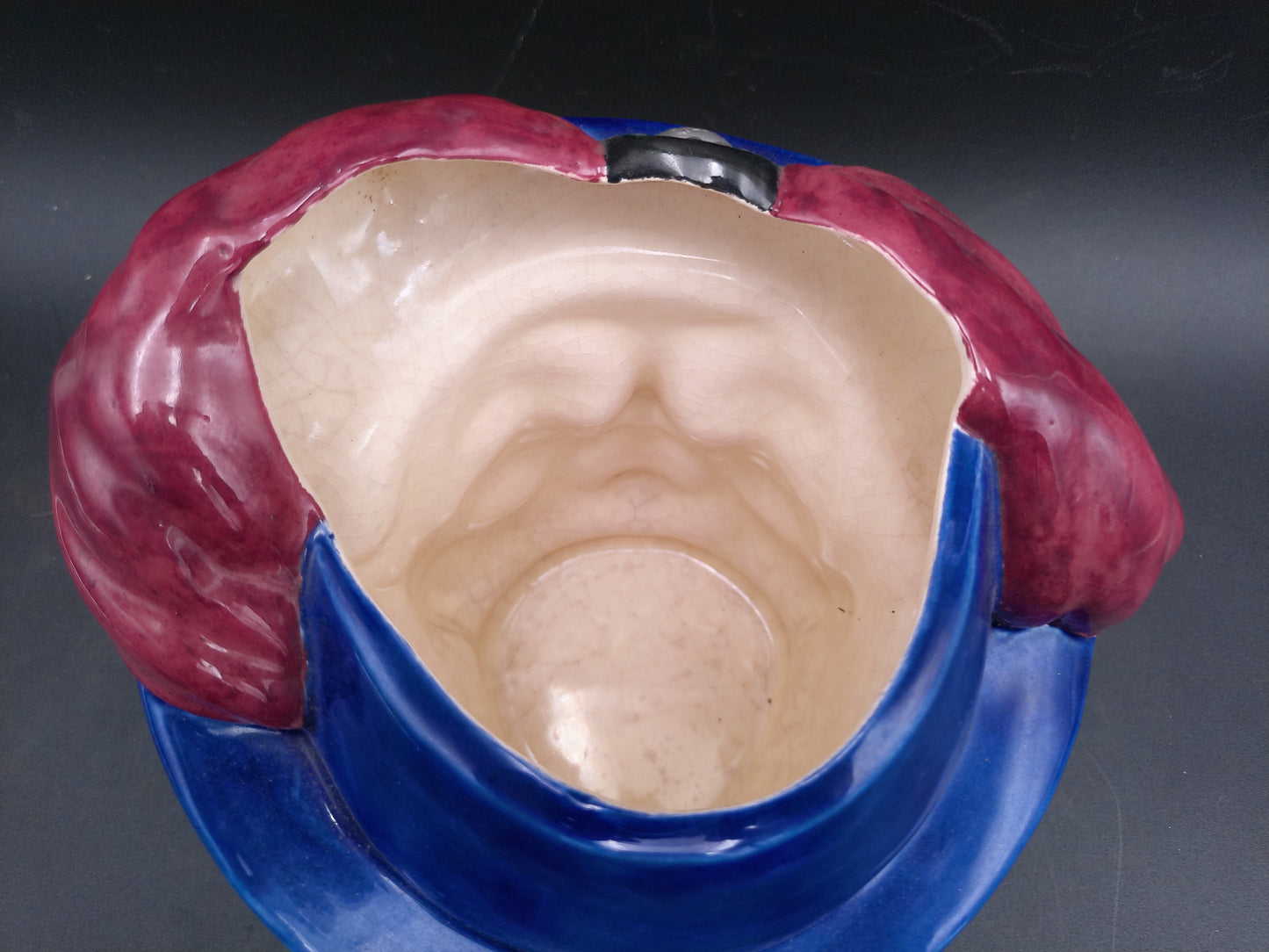 Henry Vlll Head Planter Vase 1980s Vintage Hand Painted