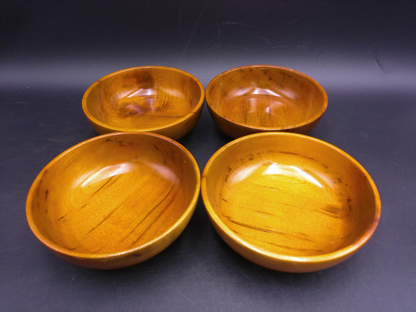 Myrtle Wood Bowls Set of 4 made in Oregan USA
