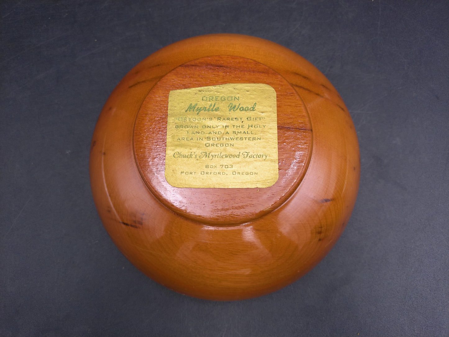 Myrtle Wood Bowls Set of 4 made in Oregan USA