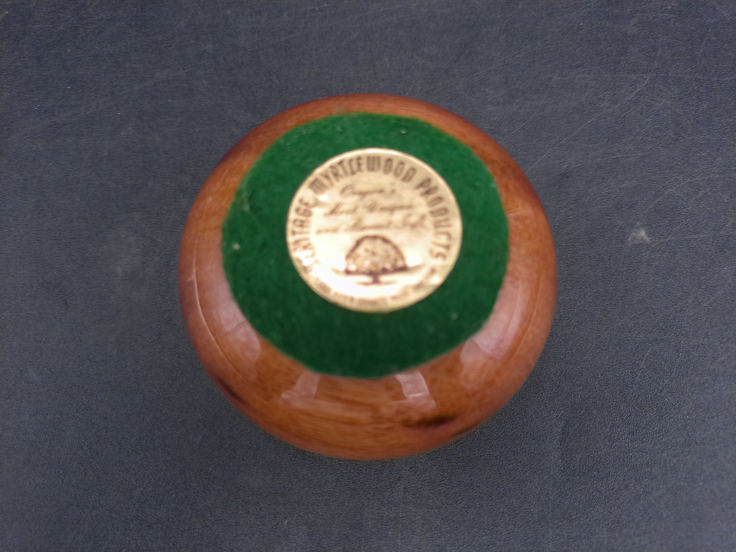 Myrtle Wood Paper Weight Mid-Century Oregon Myrtlewood solid wood