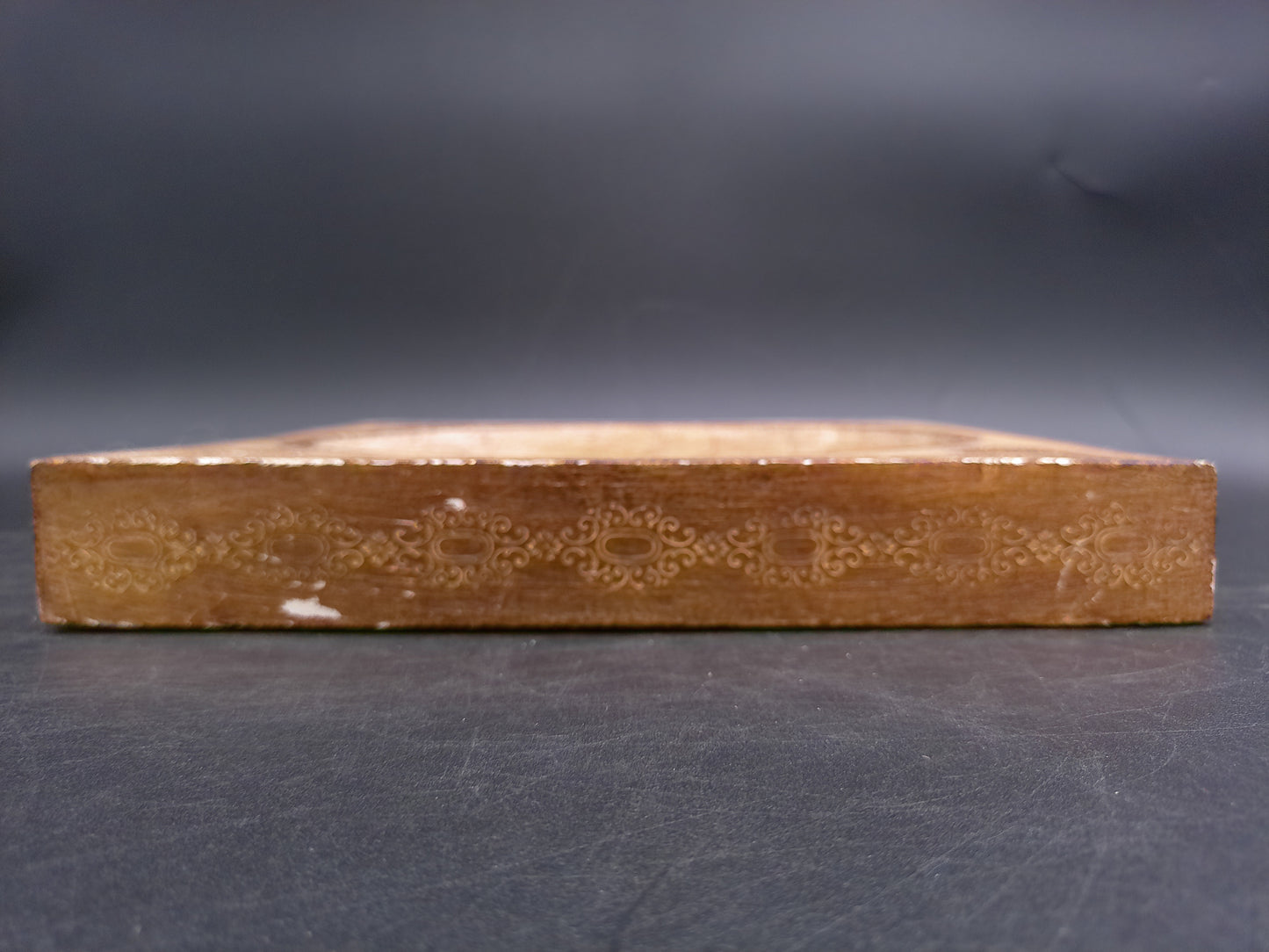 Florentine Wood Ashtray No Glass Insert Made in Florentia Italy