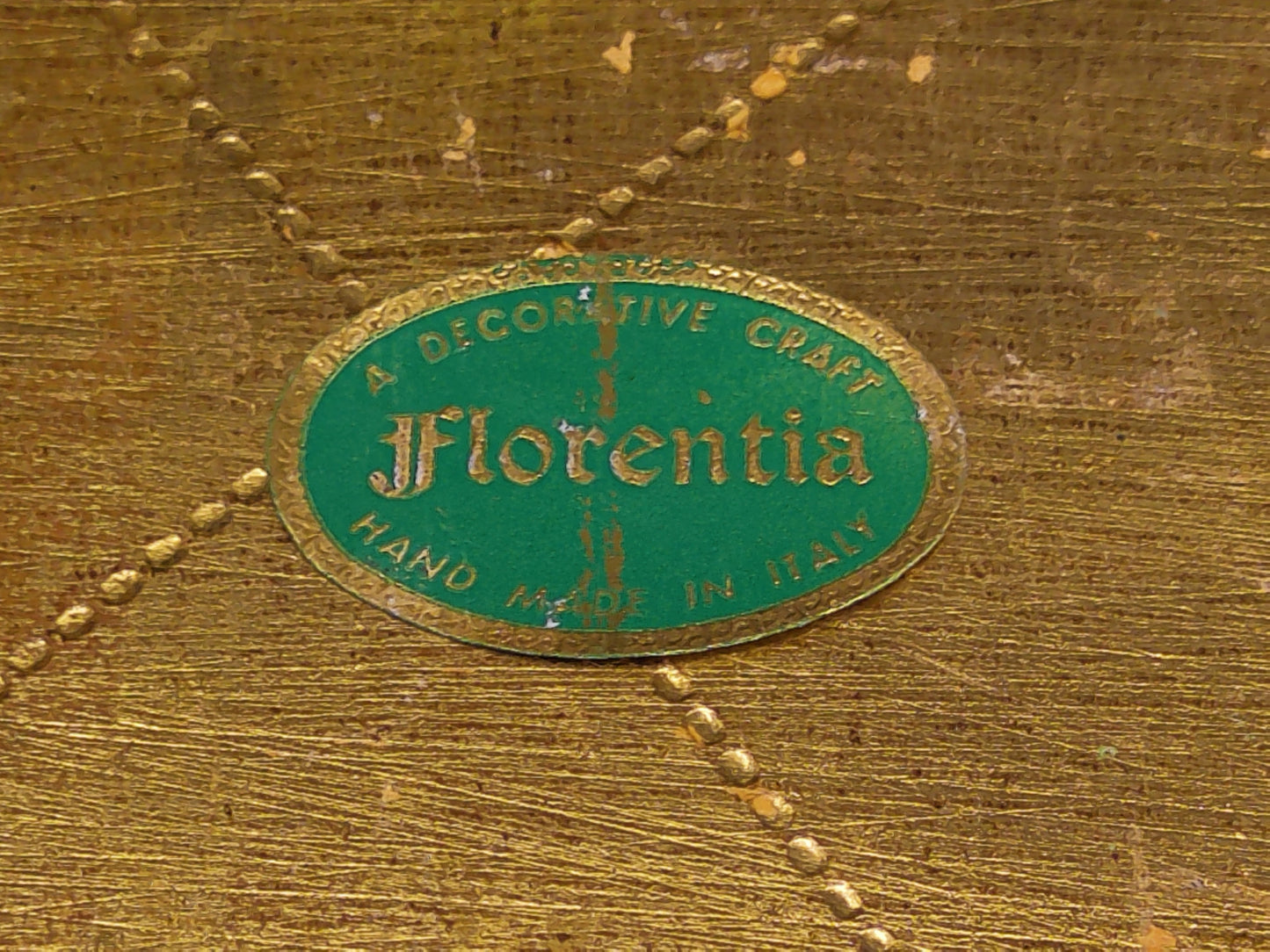 Florentine Wood Ashtray No Glass Insert Made in Florentia Italy