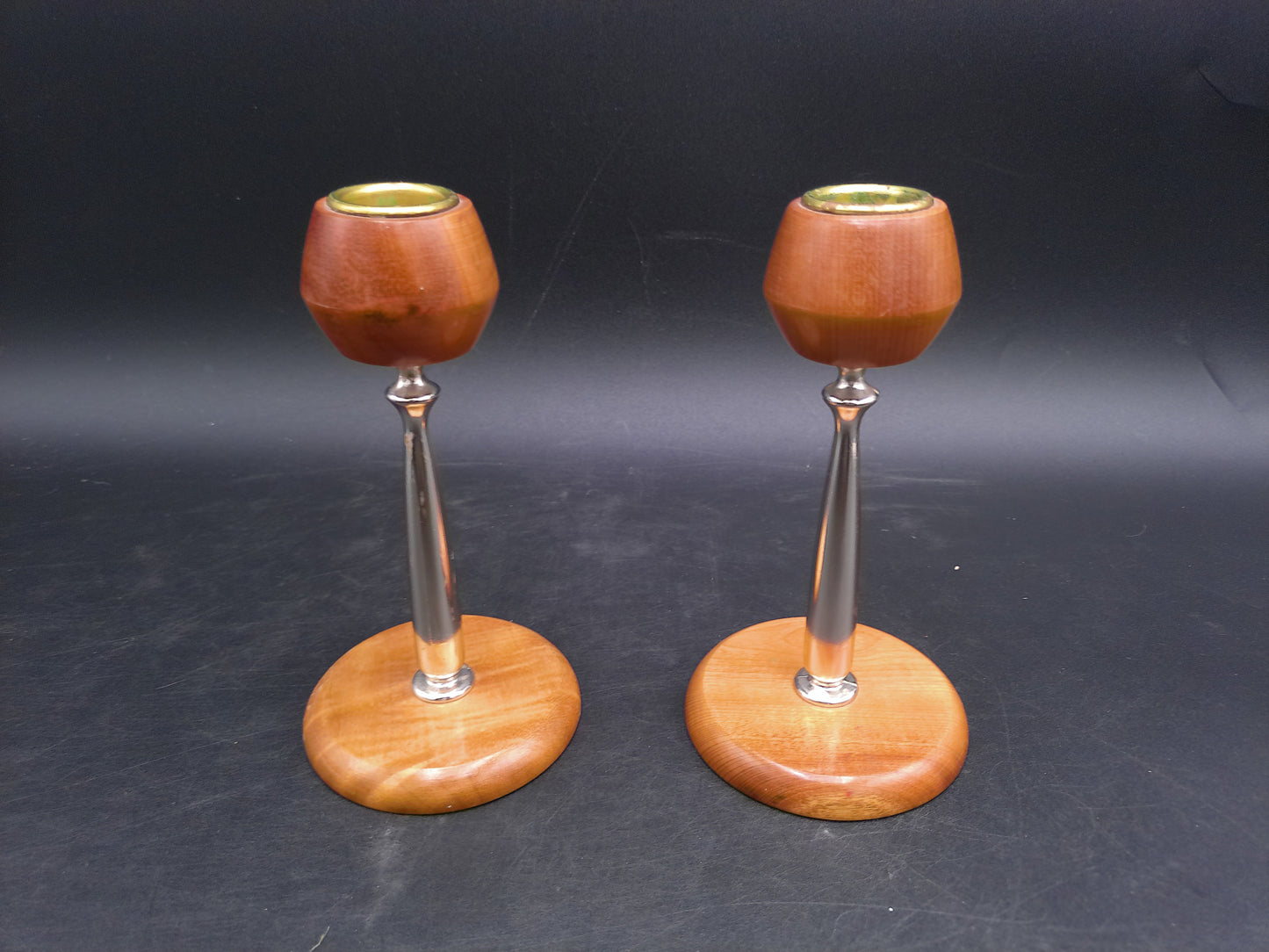 Myrtlewood Candle Holders Made in Oregon