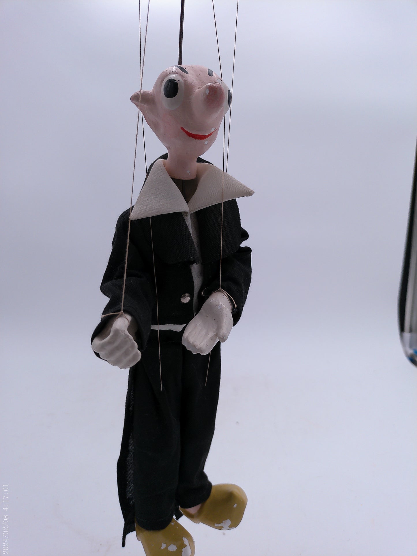 1940's Beetle Bailey Puppet marionette or Spejbl puppet from the Czech Republic