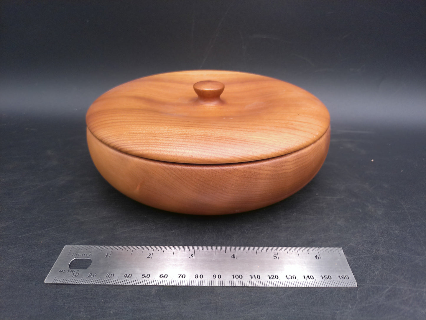 Myrtlewood Wooden Bowl with Lid Hand Made in Oregon Vintage