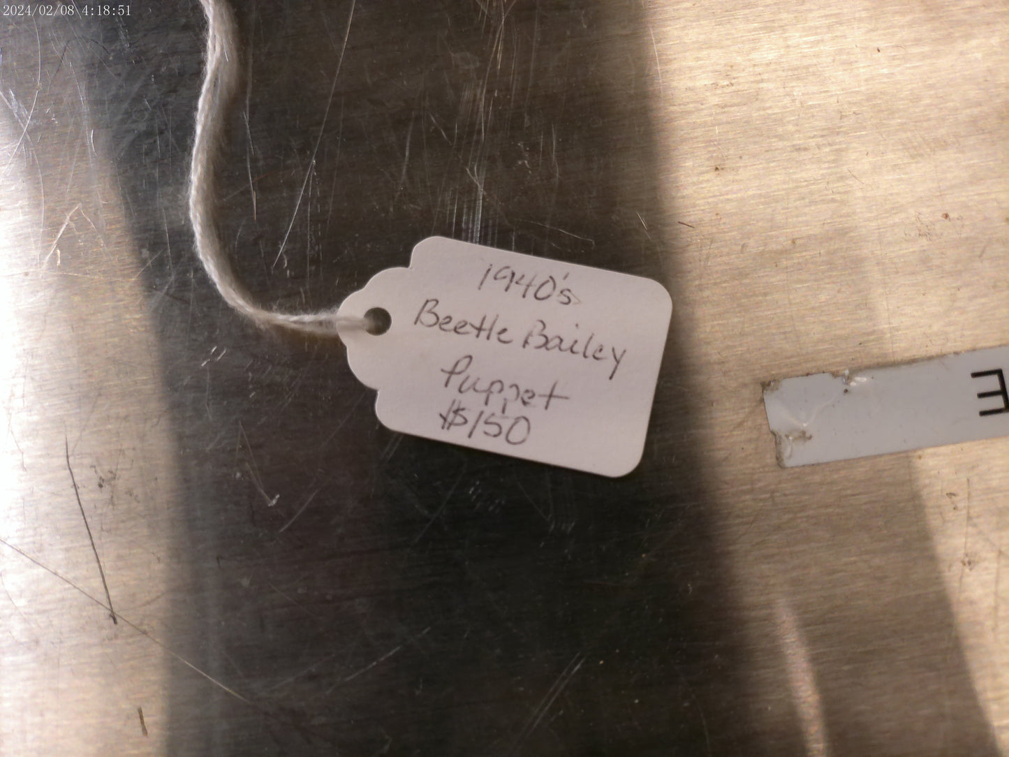 1940's Beetle Bailey Puppet marionette or Spejbl puppet from the Czech Republic