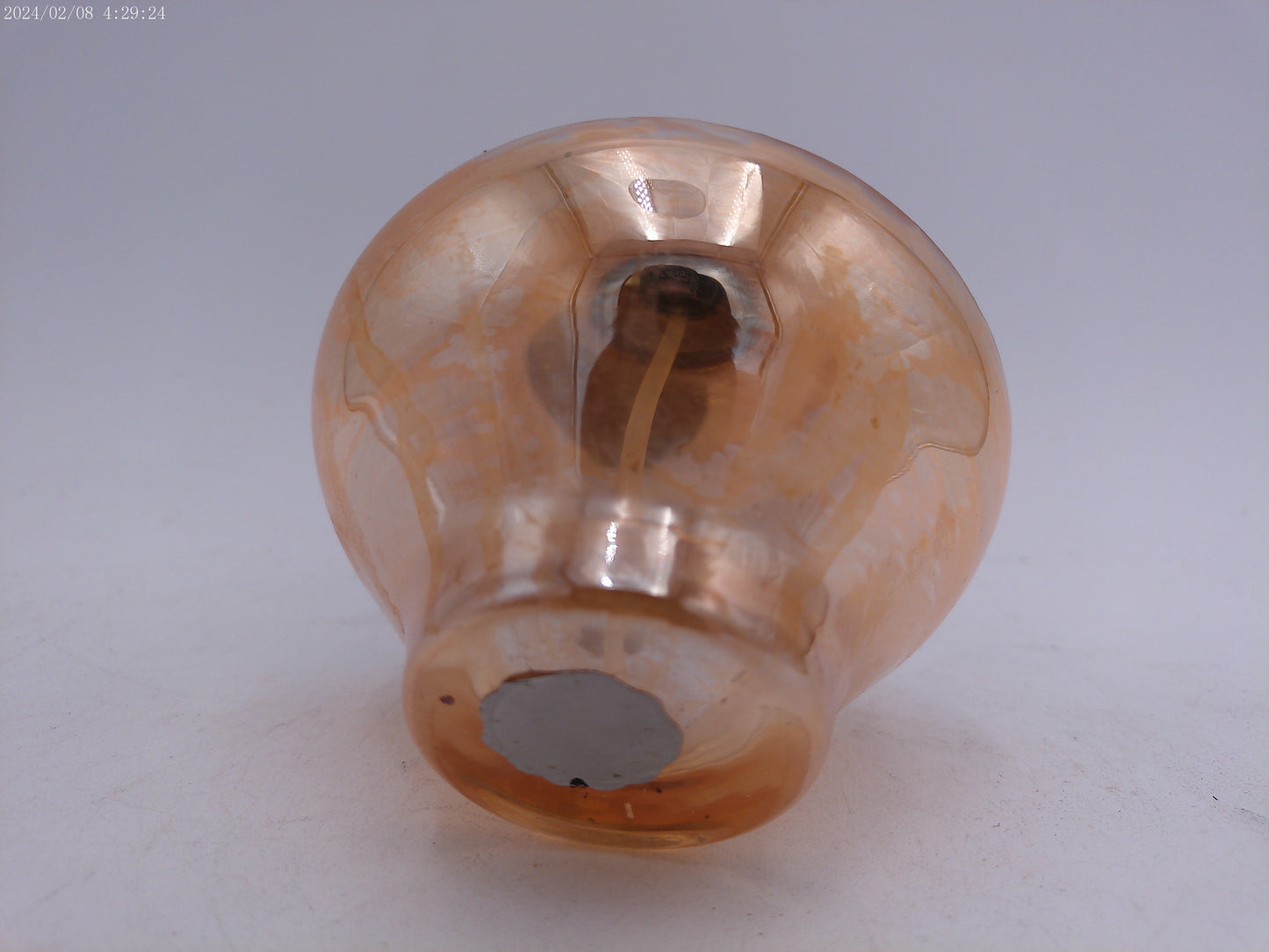 Vintage  crackle Glass  Perfume Bottle with Bulb Sprayer