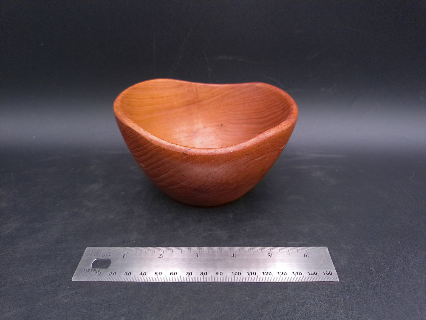 Wooden Teak Bowl Hand Made Vintage