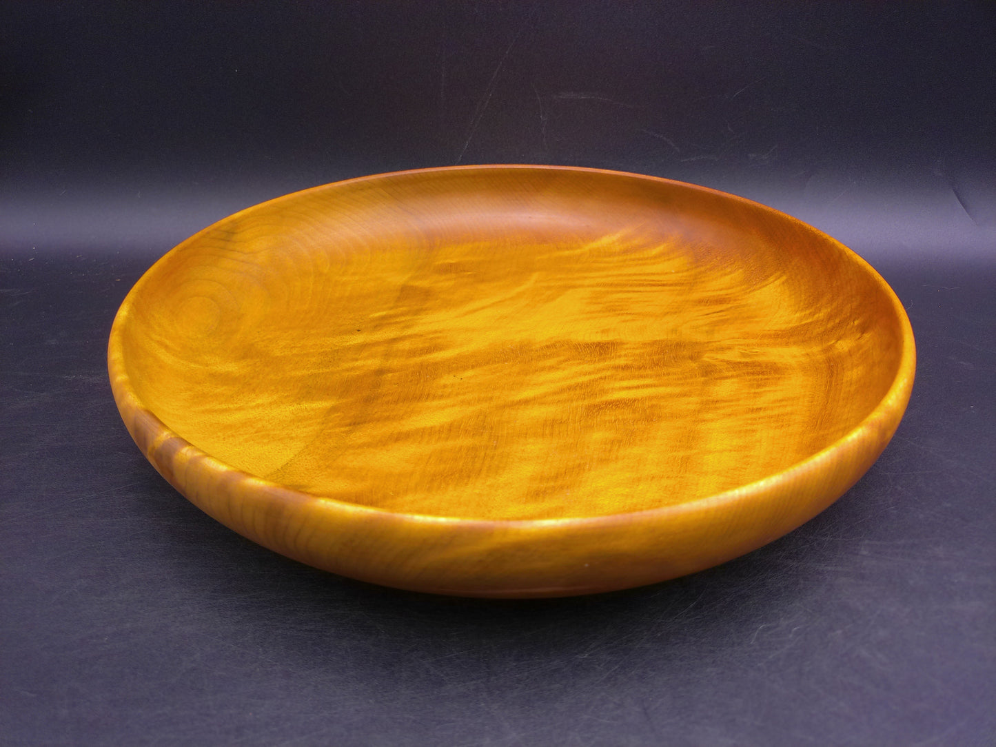 Myrtlewood Large Round Serving Tray Bowl Dish Hand Made Vintage made in Oregan