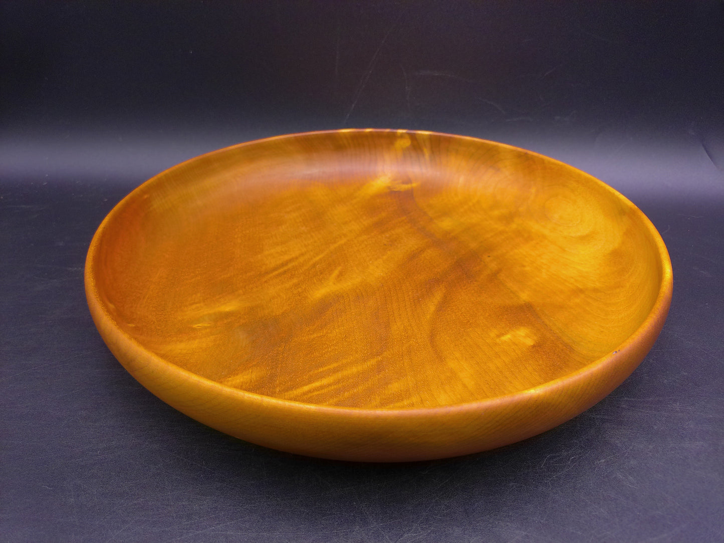 Myrtlewood Large Round Serving Tray Bowl Dish Hand Made Vintage made in Oregan