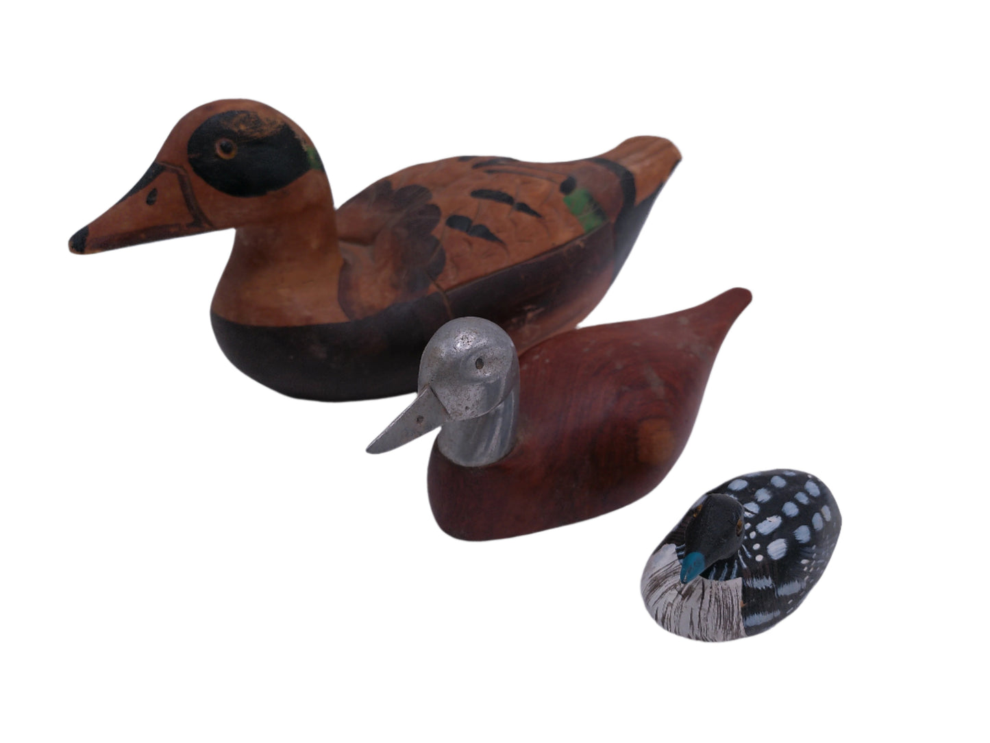 Lot of 3 Vintage Decoy Wooden Ducks