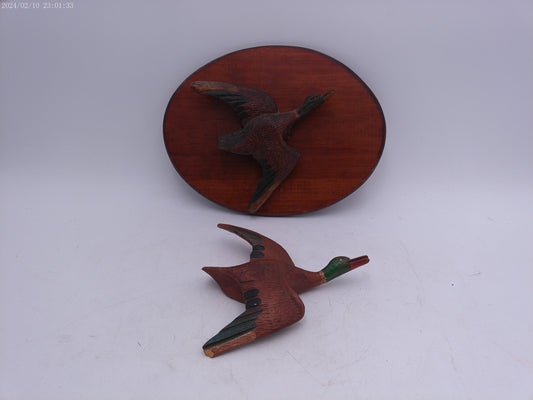 Pair of Vintage Male MALLARD duck Wall Hangings
