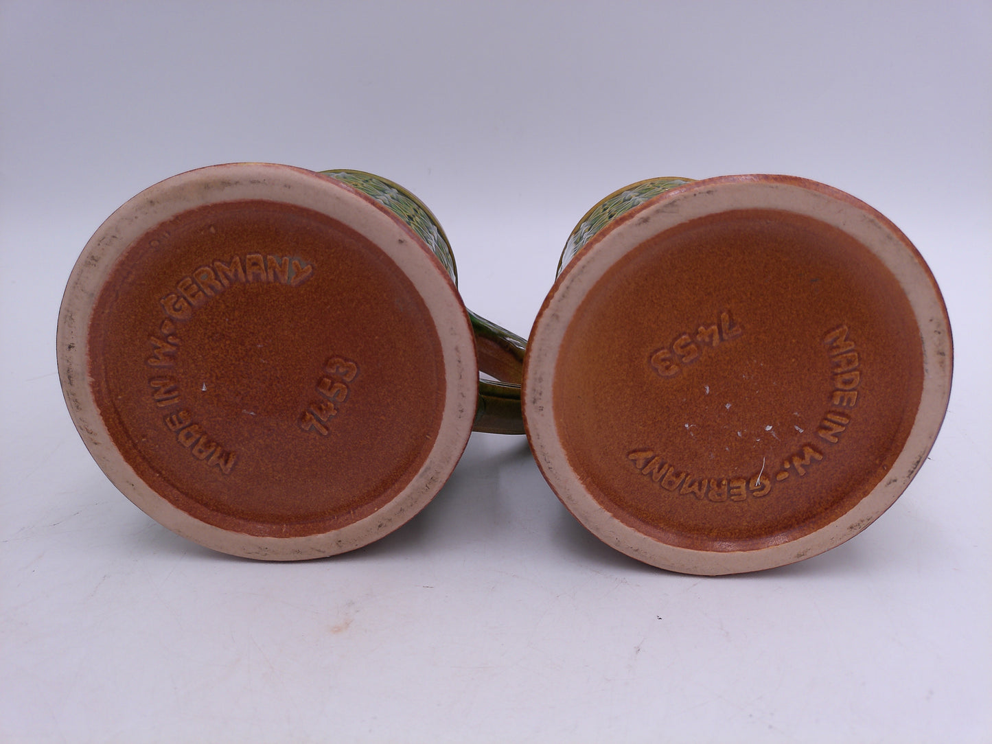 Beer Mug Stein Lot of 2 Made in W. Germany Model 7453