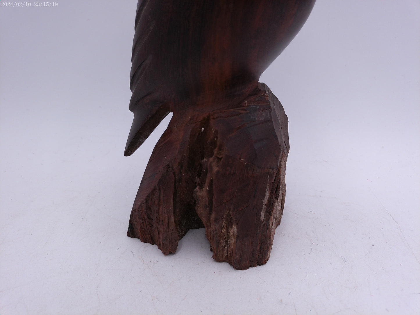 Hand Carved Wood Owl Figure Statue Carving