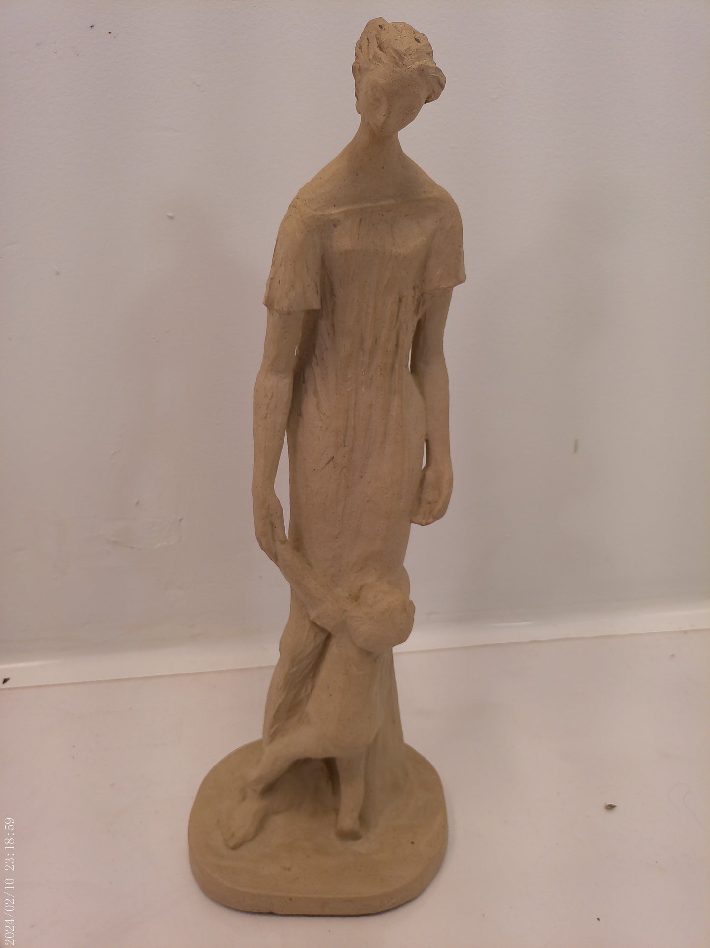 Mother and Me of Mother and Child Resin Sculpture 1970's