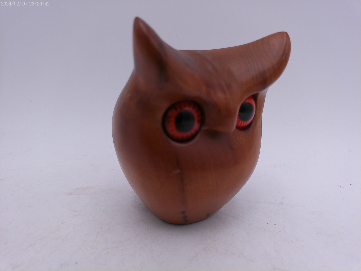 Vintage Myrtlewood Owl Mid Century Modern Wood Figurine Carved