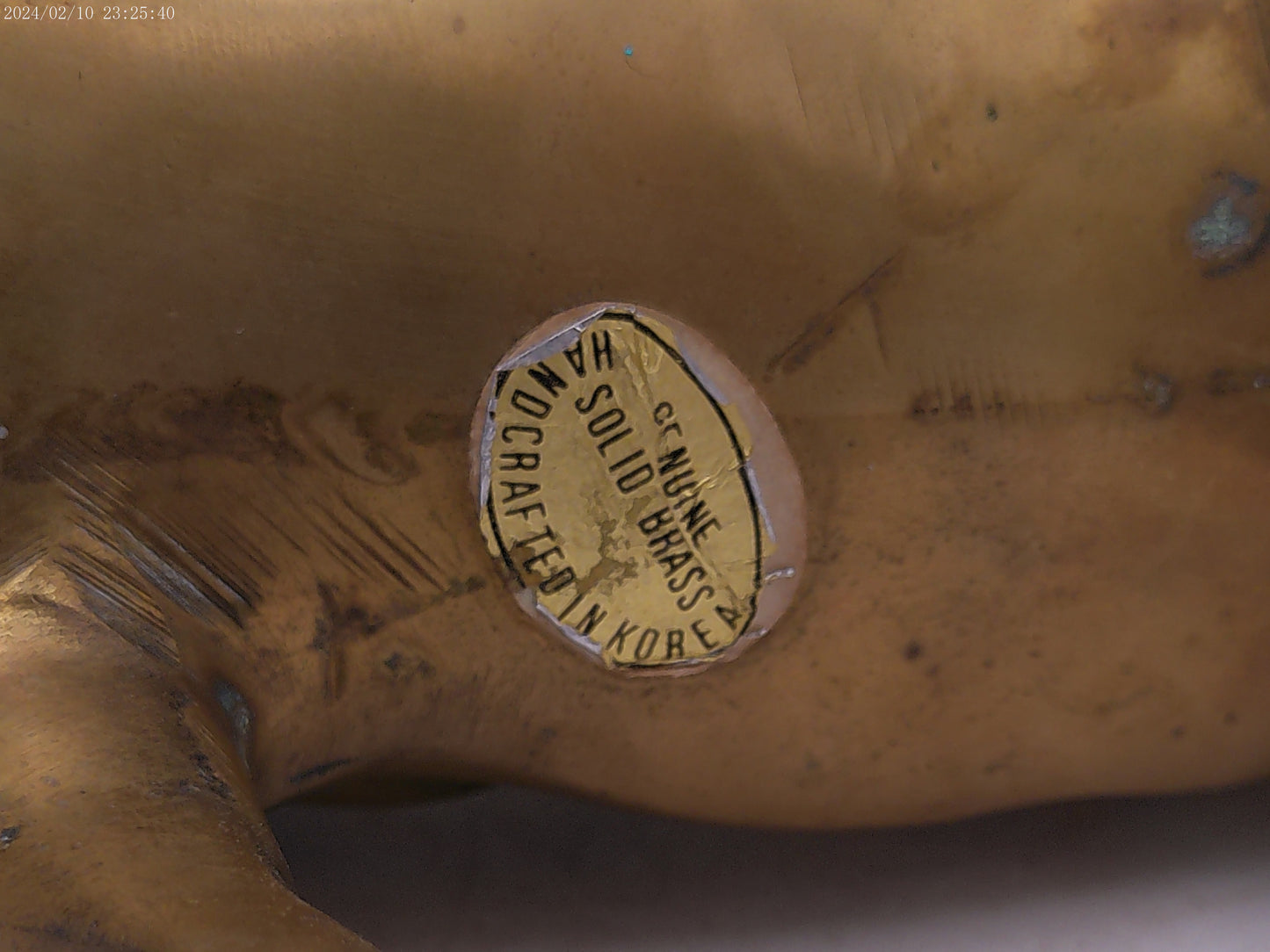 Vintage Semi-Solid Brass Bull Statue