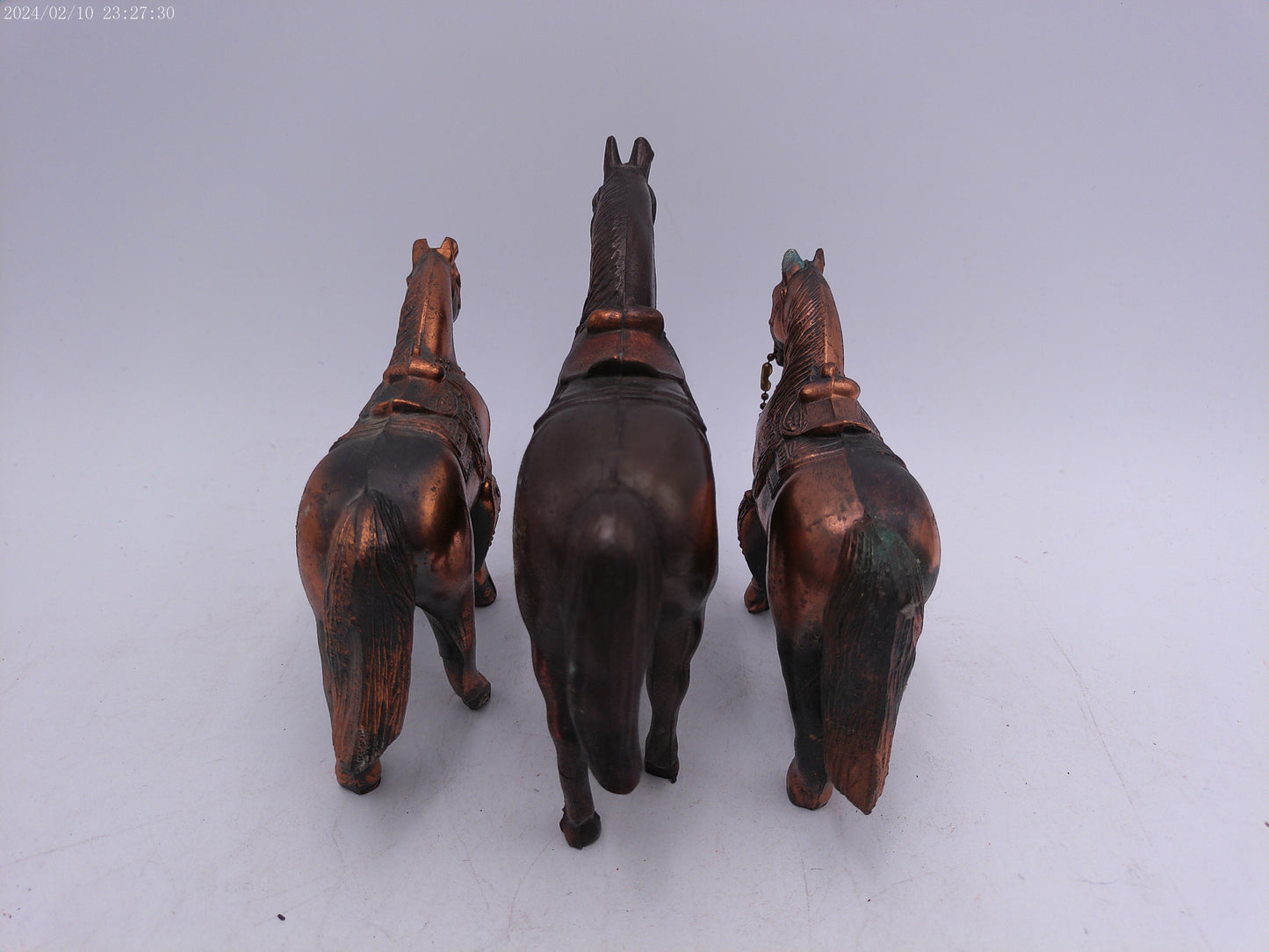 bronze metal horses Lot of 3 Vintage Statues