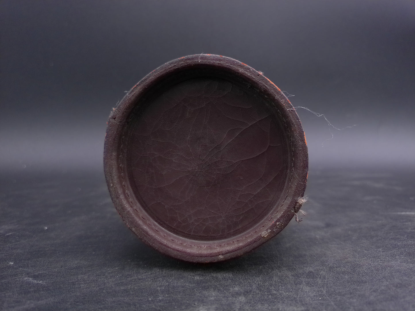 Brown Leather Pocket Billiard Pea Pool bottle Antique