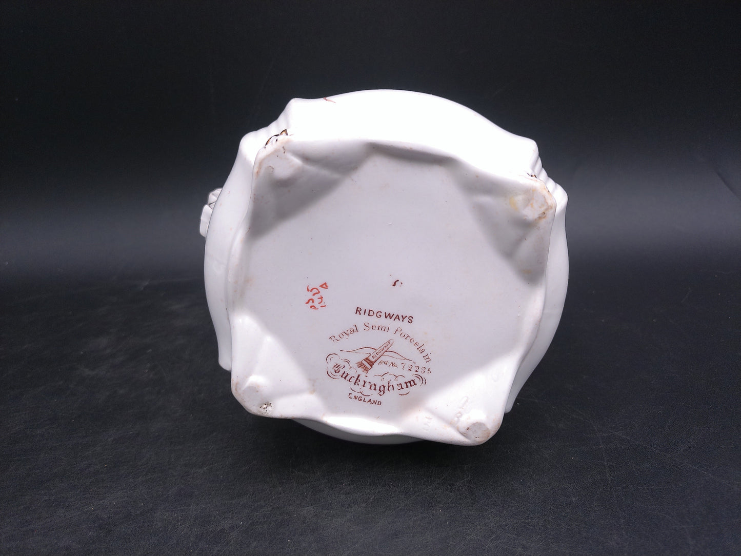 Ridgways Royal Sem Porcelian Buckingham England Sugar Bowl Floral Design Gold edge