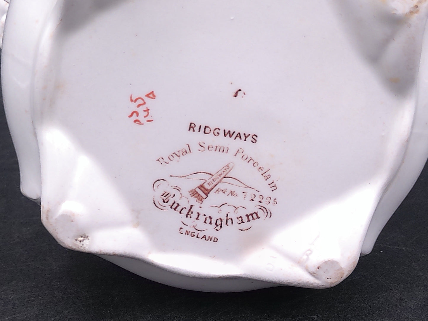 Ridgways Royal Sem Porcelian Buckingham England Sugar Bowl Floral Design Gold edge