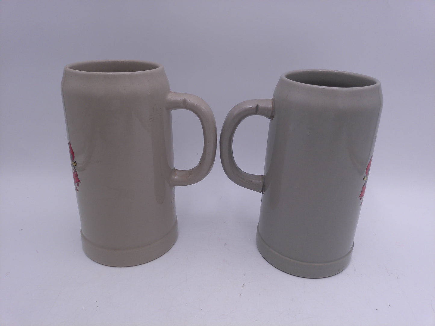 Beer Stein qty 2 Germany German Stoneware Berlin Crest Beer Stein Mug holds 0.5 liters