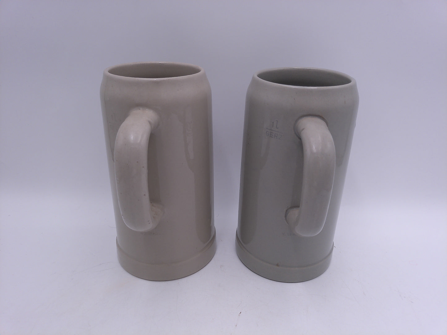 Beer Stein qty 2 Germany German Stoneware Berlin Crest Beer Stein Mug holds 0.5 liters