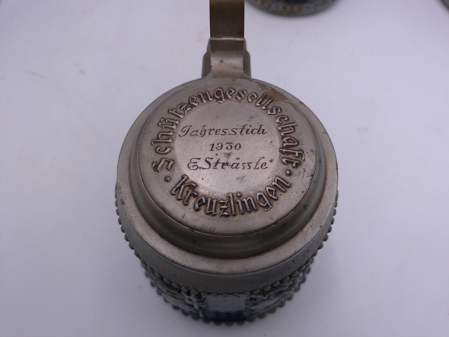 Beer Stein qty 4 Germany German with Pewter Lids from 1926 to 1930 no.1646