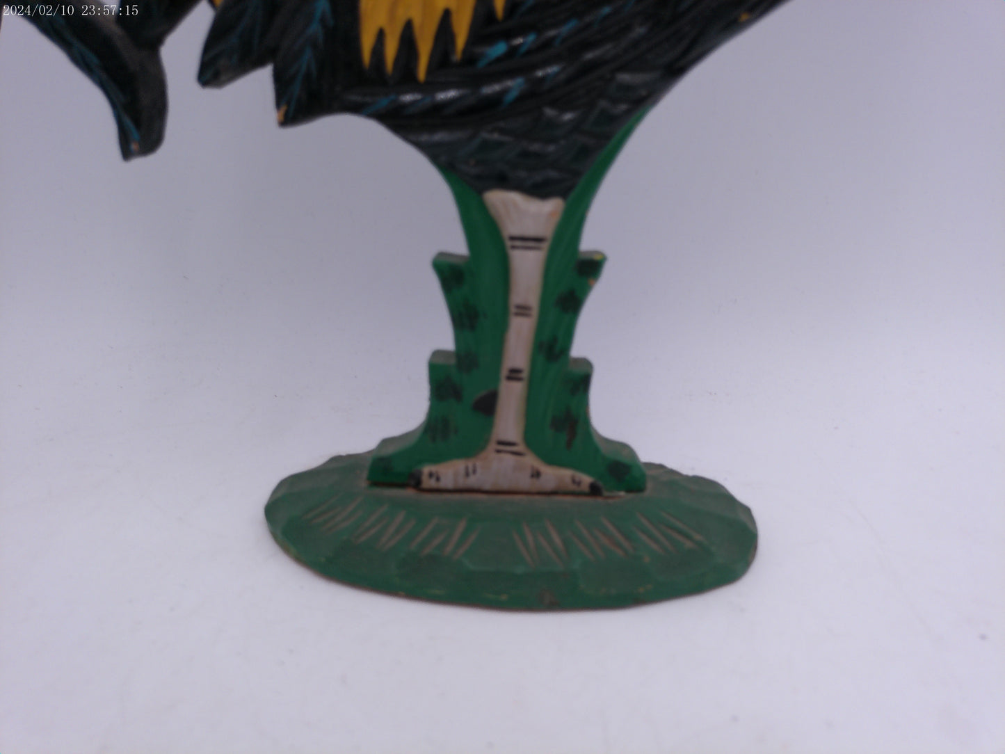 Vintage Hand Carved and Painted Wood Rooster  farmhouse kitchen