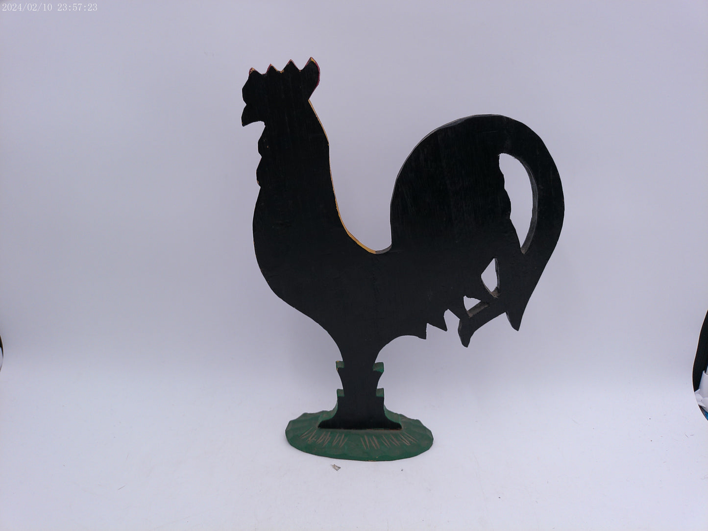 Vintage Hand Carved and Painted Wood Rooster  farmhouse kitchen