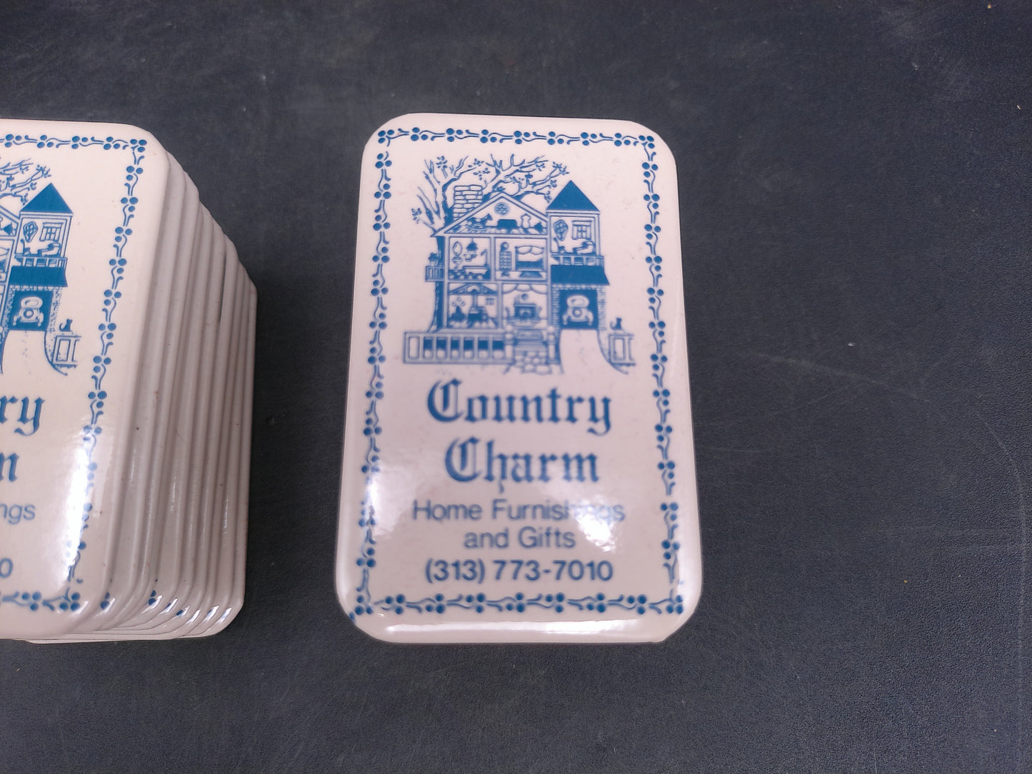 Country Charm Coasters Advertisment Set of 20 from Michigan