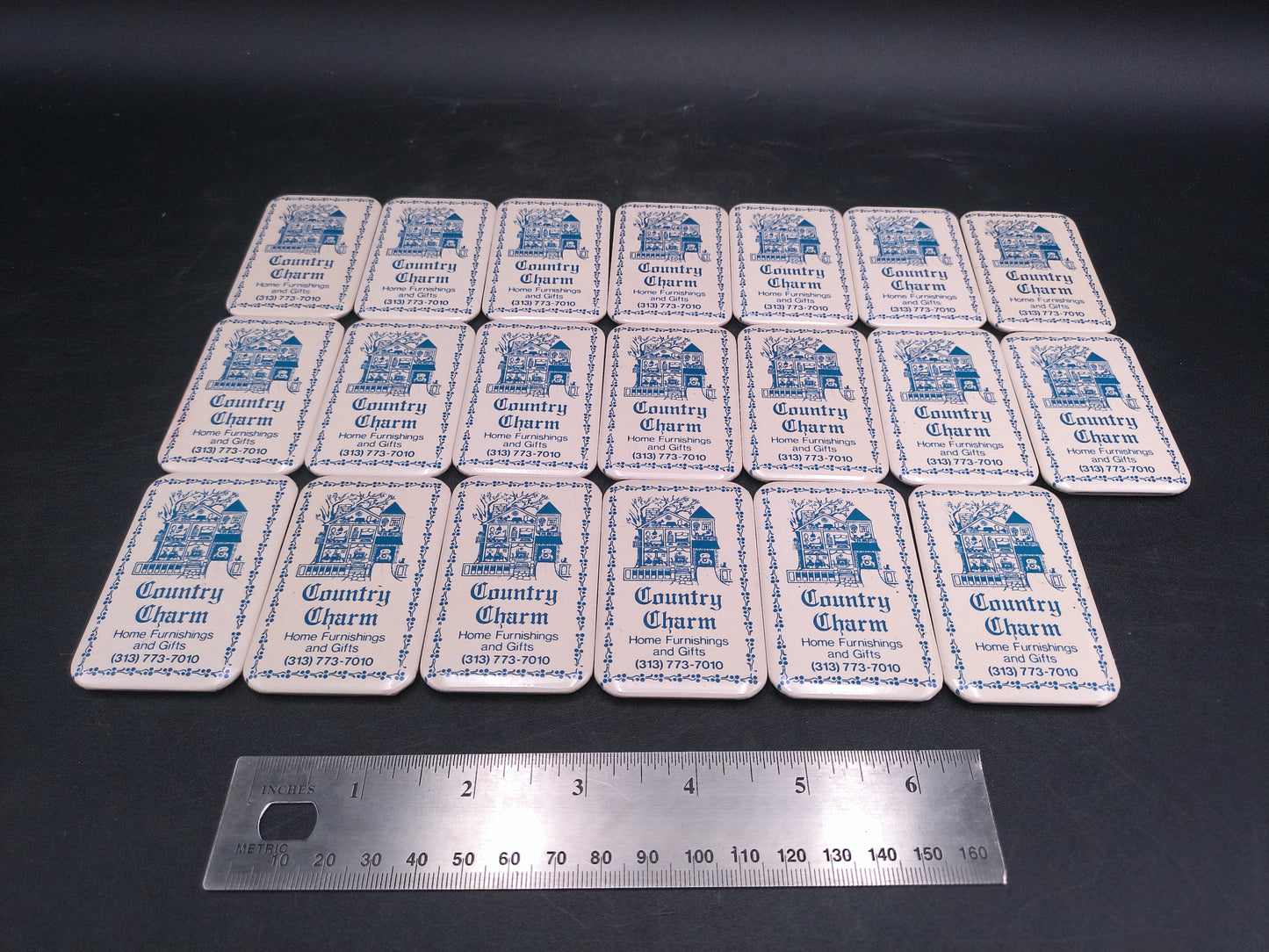 Country Charm Coasters Advertisment Set of 20 from Michigan